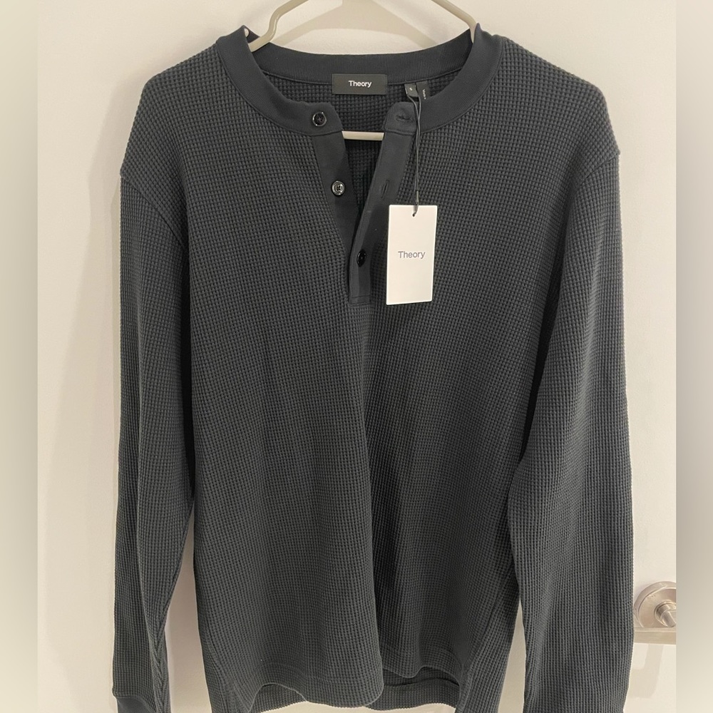 Theory - Henley Waffle Sweater - NWT (Small)